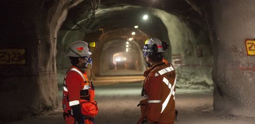 Le Chili Codelco avec notre lampe d'extraction