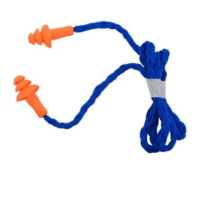 acheter L'oreille réutilisable de mousse de silicone de sécurité branche 31,5 x 12.5mm avec la corde en nylon de PVC fabrication en ligne