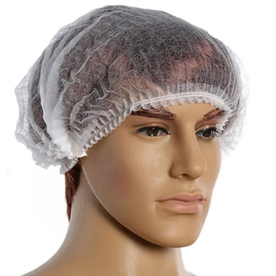 acheter chapeau gonflant jetable non tissé de chapeau de la tête 14gsm avec la bande élastique 18in 19in fabrication en ligne