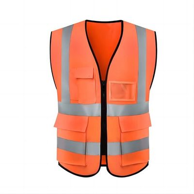 acheter Gilet réfléchissant à séchage rapide industriel de sécurité dans la construction de polyester de gilet de sécurité avec des poches fabrication en ligne