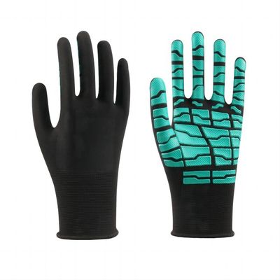 acheter L latex plongé en caoutchouc de gants de polyester de XL XXL a enduit la mesure des gants 13 fabrication en ligne