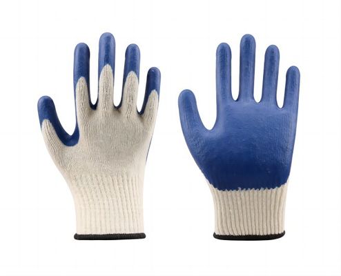 acheter 10 la mesure Polycotton a isolé les gants en caoutchouc industriels résistants plongés en caoutchouc de gants fabrication en ligne