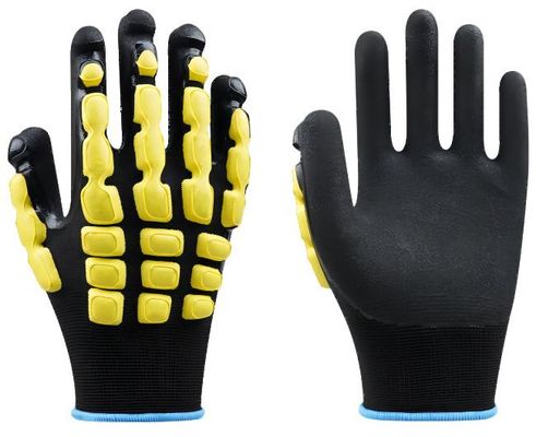 acheter Les anti nitriles résistants de poignée de sécurité de gants de l'impact 13G ont enduit des gants de main fabrication en ligne