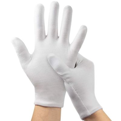 acheter M- Gants de coton de main de paysage de XXL lavables pour le blanc d'inspection de travail fabrication en ligne