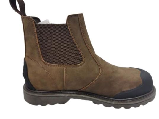 acheter Coup-de-pied en caoutchouc de cuir de Crazy Horse de bottes de sécurité de Goodyear de sortie outre de protecteur Toe Work en acier fabrication en ligne