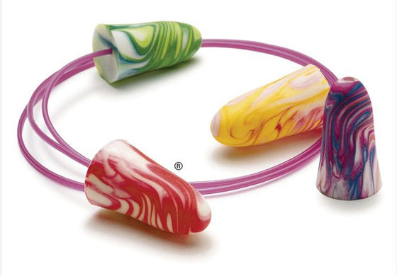acheter Des bouchons d'oreille en mousse en PU à rebondissement lent avec un cordon de 60 cm pour la protection auditive et la réduction du bruit - certifié CE EN166 fabrication en ligne