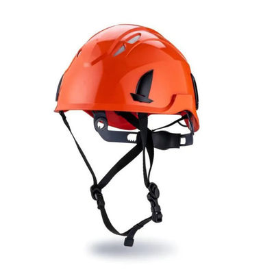 Un bon prix. Casque antichoc d'alpinisme de casque de sécurité de tête de pétrole de PC d'ABS avec le rochet réglable en ligne
