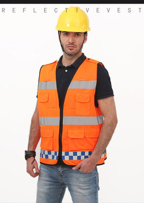 Un bon prix. sécurité ignifuge de Vis Vest For Personal de gilet du travailleur 100%Polyester de gilet réfléchissant orange de sécurité salut en ligne