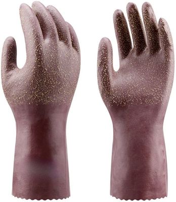 Un bon prix. Gants en cuir à extrémité élevé granulaires de latex résistant chimique de gants de XL XXL en ligne