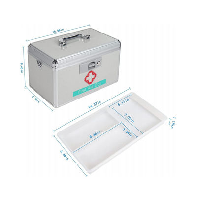 Un bon prix. cas portatif en aluminium de médecine de boîte de premiers secours d'enfant de 15in avec la serrure en ligne