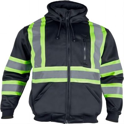 Un bon prix. Vêtements de travail 100% réfléchissants d'hiver réfléchissant de veste de sécurité de polyester avec la norme ANSI de Hoodies en ligne