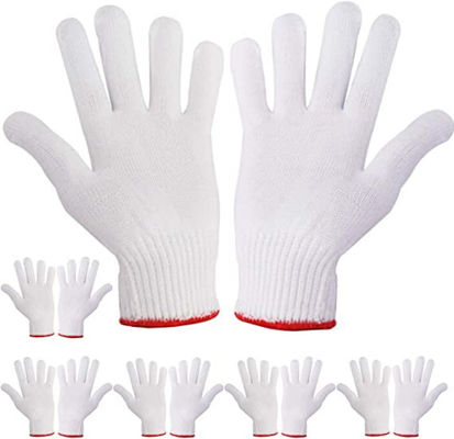Un bon prix. Gants de travail blancs lavables et réutilisables avec protection contre la poignée de sécurité en 90% de coton 10% de nylon en ligne
