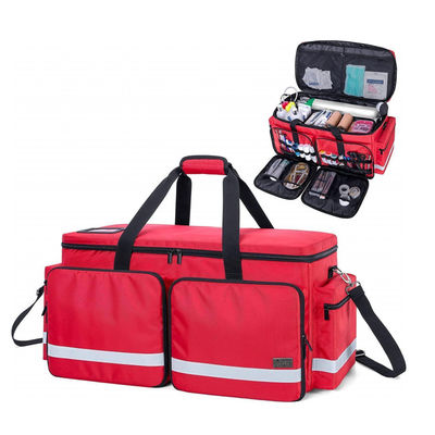 Un bon prix. Sac de premiers secours médical d'urgence certifié CE en nylon avec grand compartiment pour réservoir d'oxygène en ligne