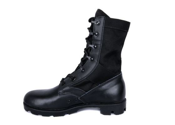 Un bon prix. Les bottes tactiques en cuir véritables du noir EUR39-47 imperméabilisent les femmes en cuir noires de bottes de combat en ligne