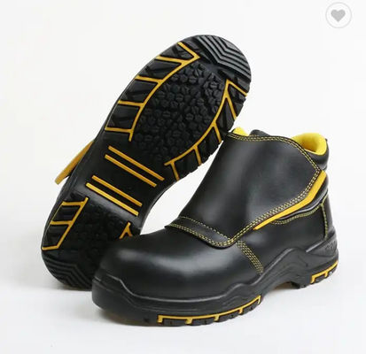 Un bon prix. Résistance aux températures élevées S3 SRC Anti-écrasement Soudage chaussures de sécurité Chaussures en cuir à usage industriel en ligne